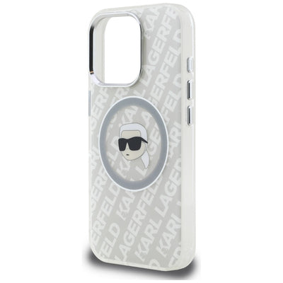 Karl Lagerfeld IML Karl Head Logo MagSafe Case for iPhone 16 Pro - Gray