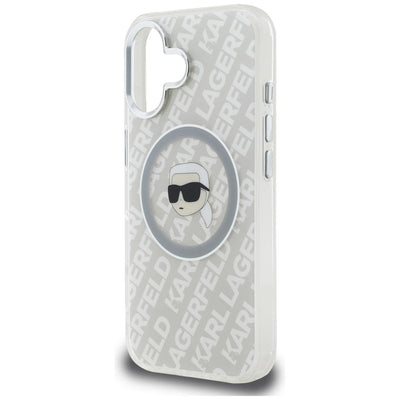 Karl Lagerfeld IML Karl Head Logo MagSafe Case for iPhone 16 - Gray
