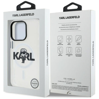 Karl Lagerfeld IML Karl Sketch Logo MagSafe Case for iPhone 16 Pro Max - Clear