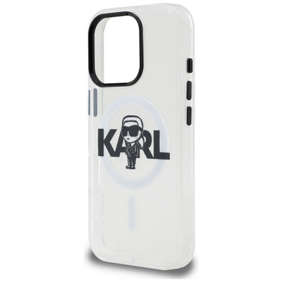Karl Lagerfeld IML Karl Sketch Logo MagSafe Case for iPhone 16 Pro - Clear