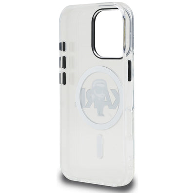 Karl Lagerfeld IML Karl Sketch Logo MagSafe Case for iPhone 16 Pro - Clear