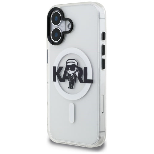 Karl Lagerfeld IML Karl Sketch Logo MagSafe Case for iPhone 16 - Clear