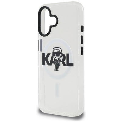 Karl Lagerfeld IML Karl Sketch Logo MagSafe Case for iPhone 16 - Clear