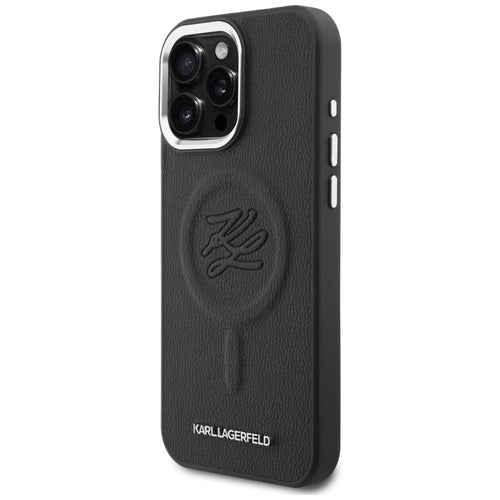 Karl Lagerfeld Embossed Ring Initials MagSafe Case for Samsung Galaxy S26 - Black