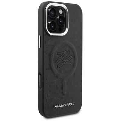 Karl Lagerfeld Embossed Ring Initials MagSafe Case for Samsung Galaxy S26 - Black