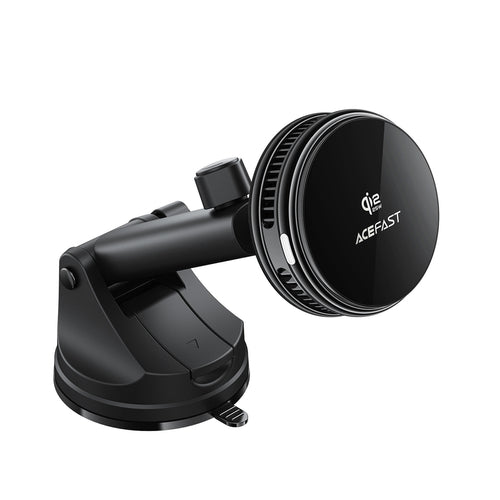 Acefast D67 Magnetic Dashboard Car Mount with Qi2 25W Wireless Charging and Cooling - Black
