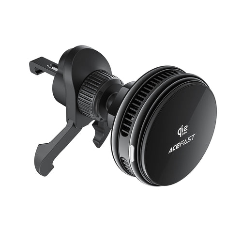 Acefast D66 Magnetic Car Air Vent Mount with Qi2 25W Wireless Charging and Cooling - Black