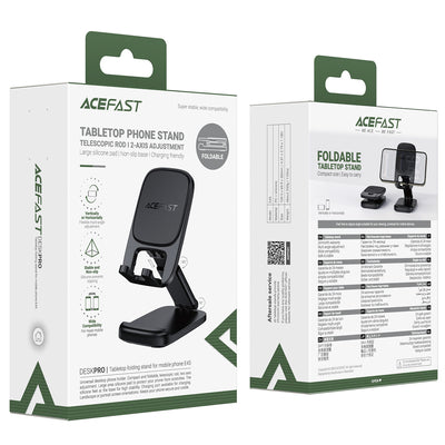 Acefast E45 Foldable Adjustable Desk Phone Stand - Black