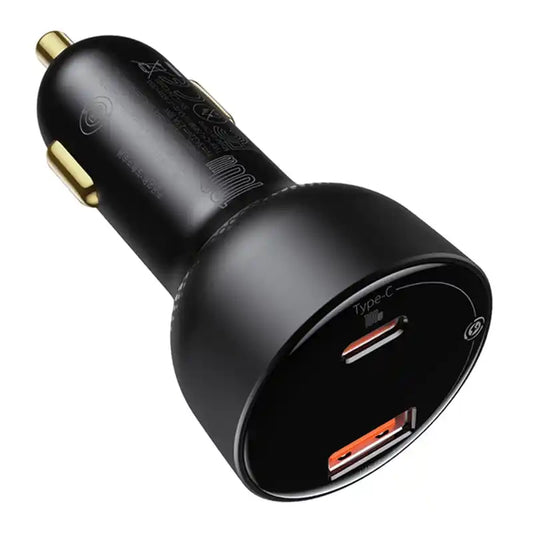 Car charger Baseus Superme, USB, USB-C, 100W (black) - Product Image 2
