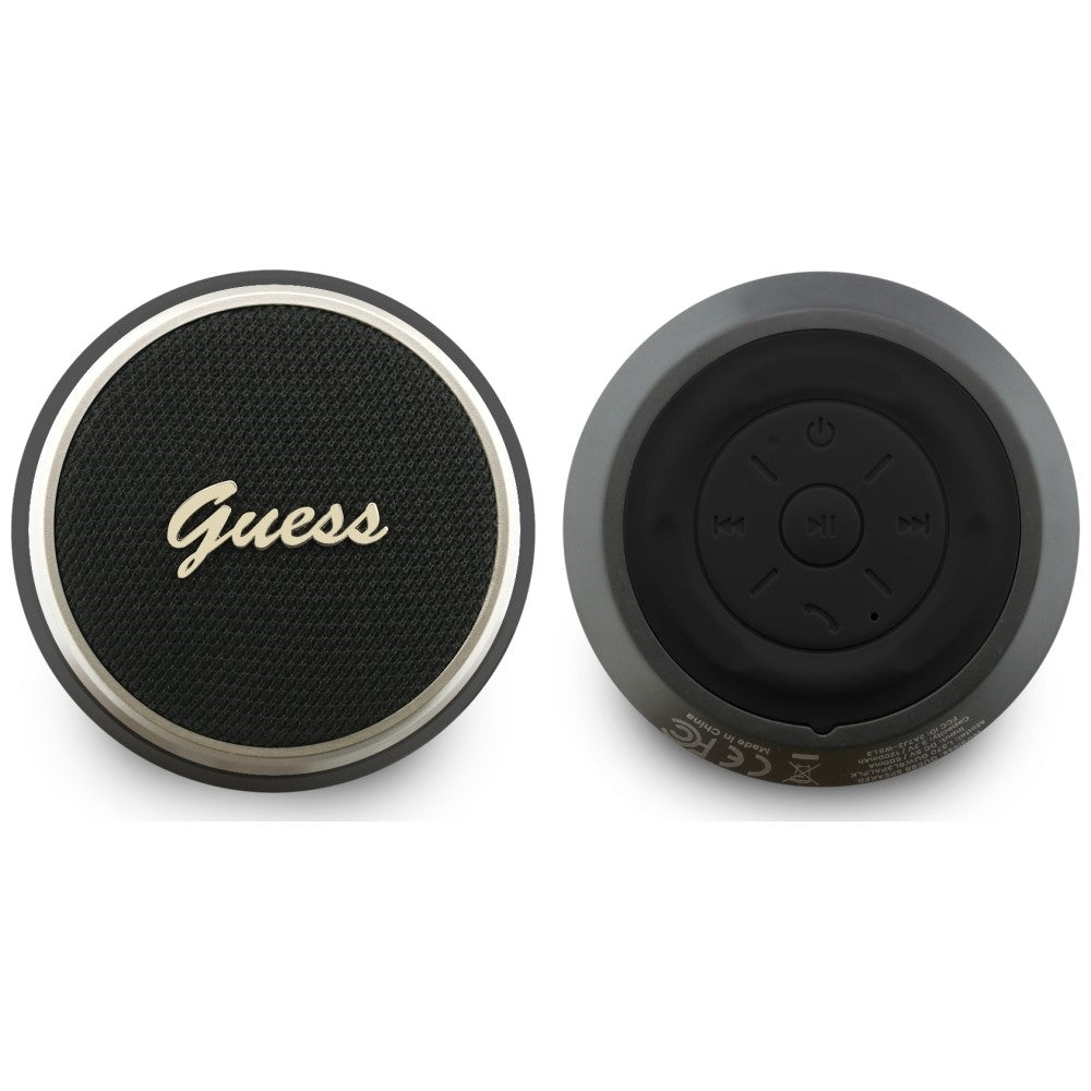 Guess 5W Script Metal Logo Bluetooth Speaker - Black