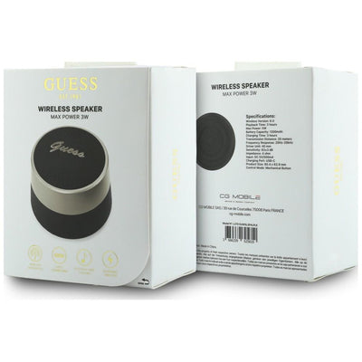Guess 5W Script Metal Logo Bluetooth Speaker - Black