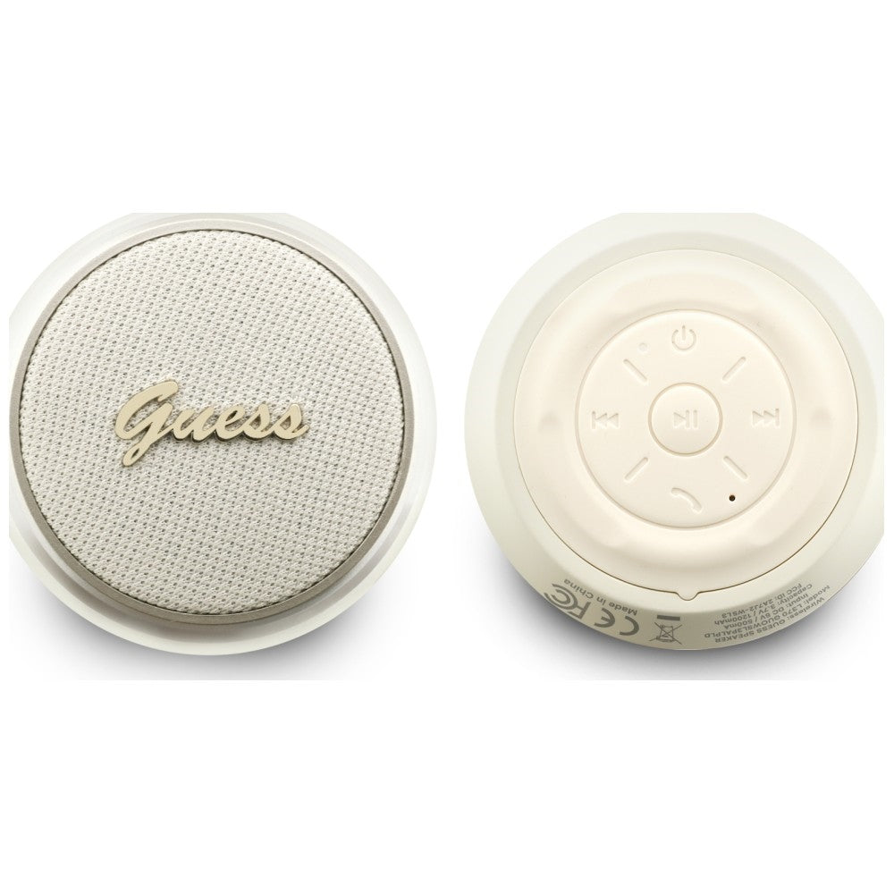 Guess 5W Script Metal Logo Bluetooth Speaker - Gold