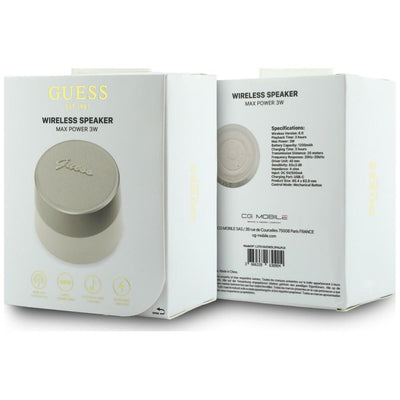 Guess 5W Script Metal Logo Bluetooth Speaker - Gold