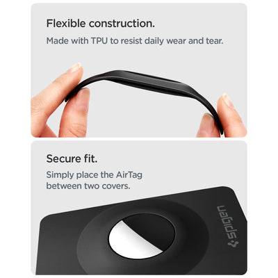 Spigen AirFit 2 2-Pack Case for Apple AirTag 1/2 - Black