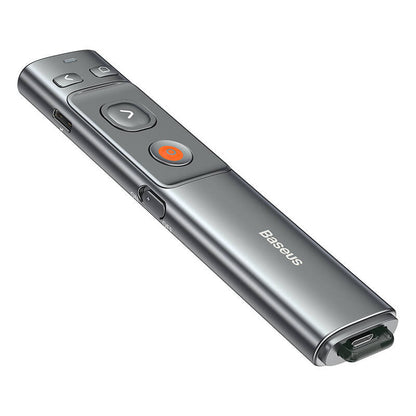 Baseus Orange Dot Multifunctionale remote control for presentation, with a laser pointer - gray - Product Image 3