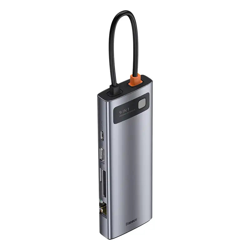 Hub 9in1 Baseus Metal Gleam Series, USB-C to 3x USB 3.0 + HDMI + USB-C PD + Ethernet RJ45 + microSD/SD + VGA - Product Image 4