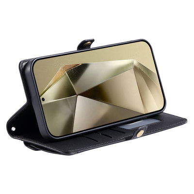 Samsung Galaxy A56 5G Leather Wallet Case with Stand Function and Straps - Black — Hurtel