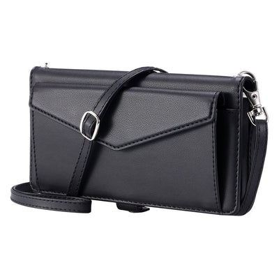 Samsung Galaxy A56 5G Leather Wallet Case with Stand Function and Straps - Black — Hurtel