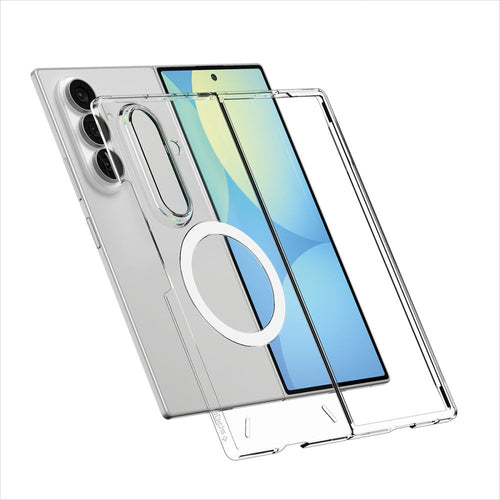 Spigen AirSkin MagFit Case for Samsung Galaxy Z Fold 8 Ultra - Clear and White
