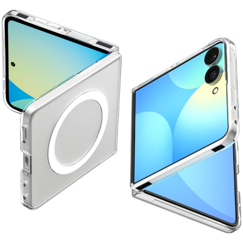 Spigen AirSkin MagFit Case for Samsung Galaxy Z Flip 8 - Clear and White
