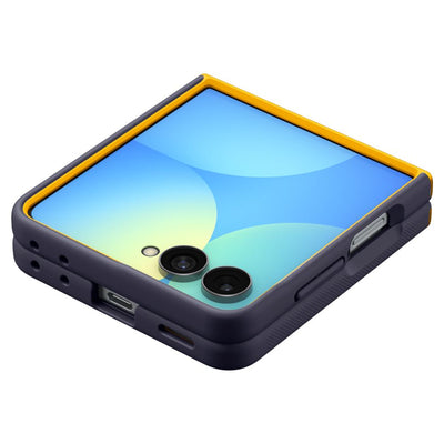 Spigen Nano Pop MagSafe Case for Samsung Galaxy Z Flip 8 - Navy Blue and Yellow