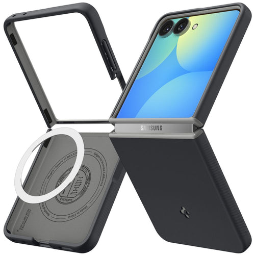 Spigen Nano Pop MagSafe Case for Samsung Galaxy Z Flip 8 - Black and Gray