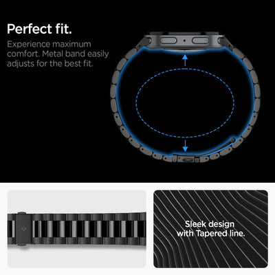 Spigen Modern Fit Band 316L Bracelet for Samsung Galaxy Watch 40/44/46 mm - Black