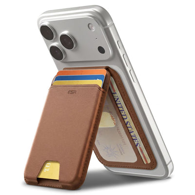 ESR Classic RFID Magnetic Wallet Stand MagSafe for Phone - Brown
