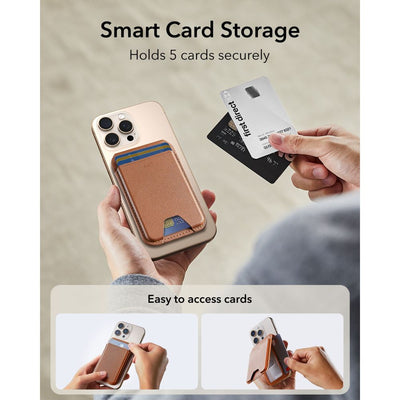 ESR Classic RFID Magnetic Wallet Stand MagSafe for Phone - Brown