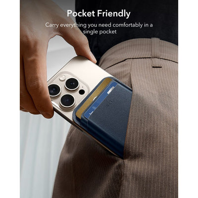 ESR Classic RFID Magnetic Wallet MagSafe for Phone - Navy Blue