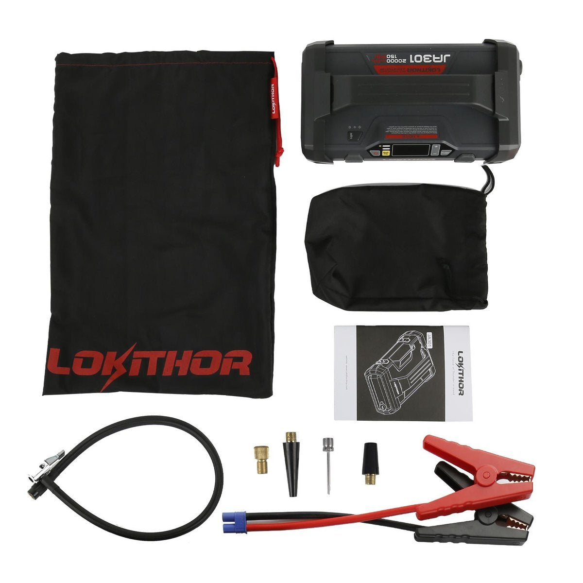 Lokithor JA301 Jump Starter / Booster 2000A + Powerbank 20000mAh + Compressor + Flashlight 4-in-1 Device - Product Image 4