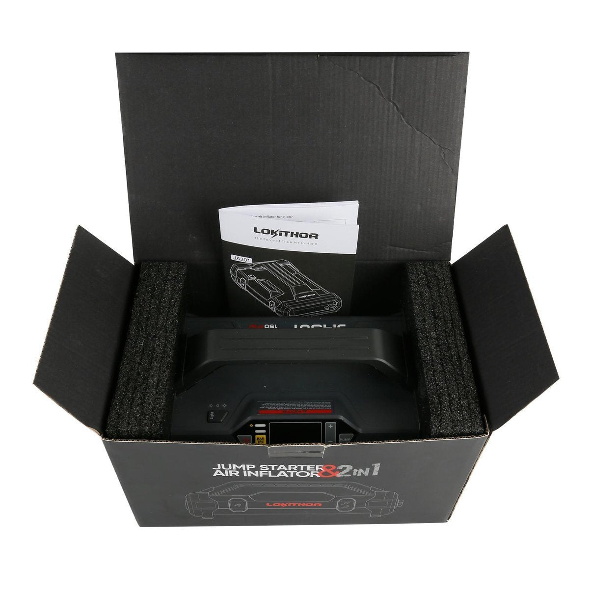 Lokithor JA301 Jump Starter / Booster 2000A + Powerbank 20000mAh + Compressor + Flashlight 4-in-1 Device - Product Image 5