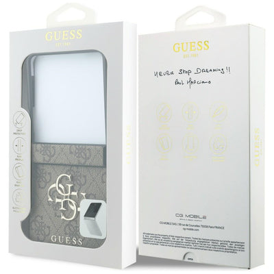 Guess Big 4G Logo Case for Samsung Galaxy Z Flip 8 - Brown