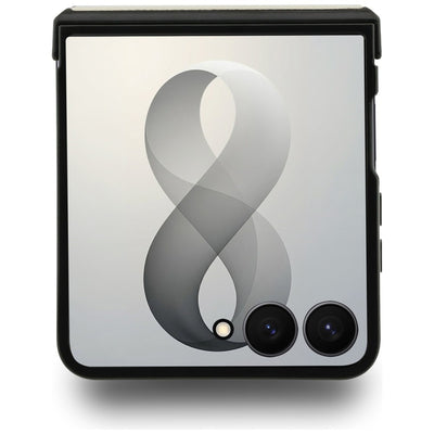 Guess Magnetic Ring Stand Grained Classic Logo MagSafe case for Samsung Galaxy Z Flip 8 - beige