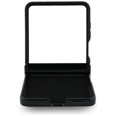 Guess Magnetic Ring Stand Grained Classic Logo MagSafe case for Samsung Galaxy Z Flip 8 - beige
