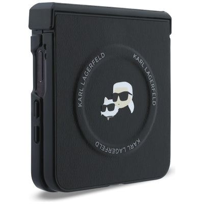Karl Lagerfeld Karl&amp;Choupette Pins MagSafe Case for Samsung Galaxy Z Flip 8 - Black