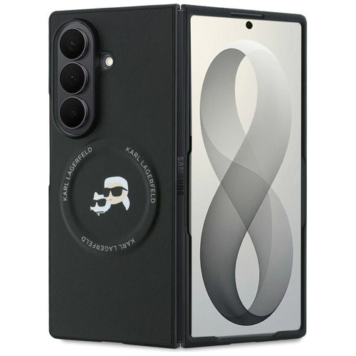 Karl Lagerfeld Karl&amp;Choupette Pins MagSafe Case for Samsung Galaxy Z Fold 8 Ultra - Black