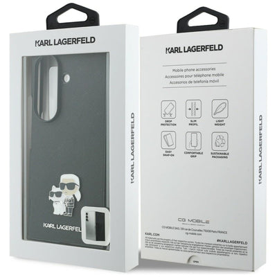 Karl Lagerfeld Saffiano Karl&amp;Choupette Pin Case for Samsung Galaxy Z Fold 8 Ultra - Black