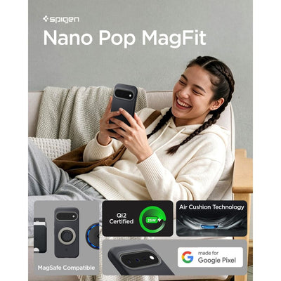 Spigen Nano Pop MagSafe Case for Google Pixel 11 - Black and Gray