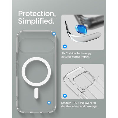 Spigen Ultra Hybrid Mag MagSafe Case for Google Pixel 11 Pro - Clear and White