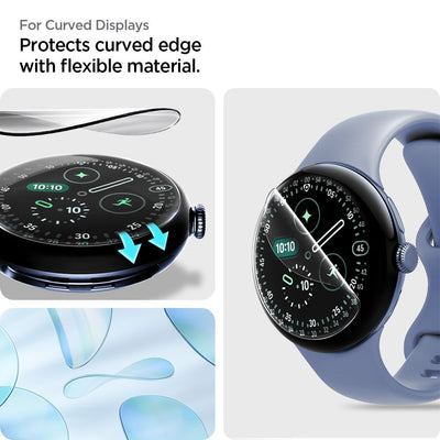 Spigen Elite Shield EZ Fit 2-Pack hydrogel foil for Google Pixel Watch 45 mm