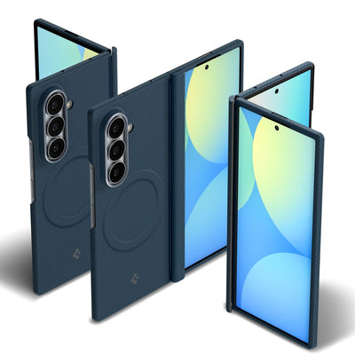 Spigen AirSkin Aramid MagFit MagSafe Case for Samsung Galaxy Z Fold 8 Ultra - Navy Blue