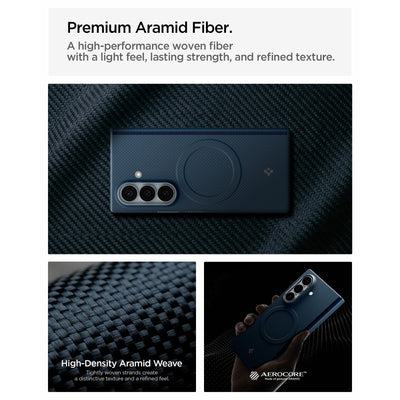 Spigen AirSkin Aramid MagFit MagSafe Case for Samsung Galaxy Z Fold 8 Ultra - Navy Blue