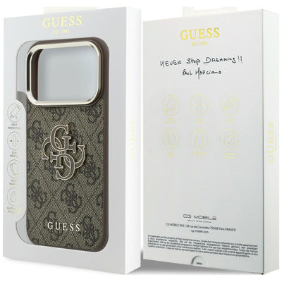 Guess 4G &amp; Big Resin Logo Case for iPhone 17 Pro / 18 Pro - Brown