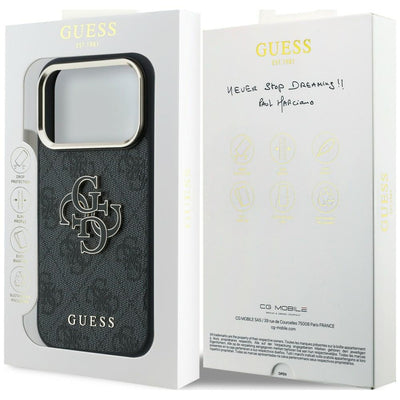 Guess 4G &amp; Big Resin Logo Case for iPhone 17 Pro / 18 Pro - Black