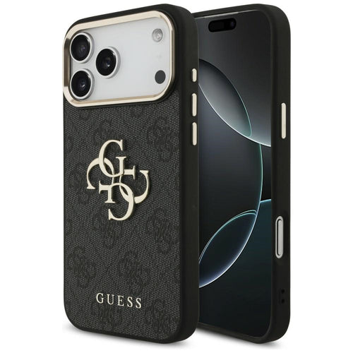 Guess 4G Big 4G Classic Logo Case for iPhone 17 Pro Max / 18 Pro Max - Black and Gold