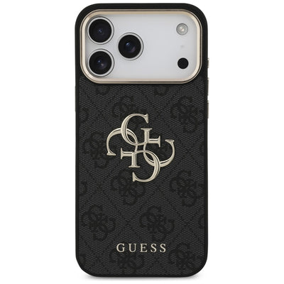 Guess 4G Big 4G Classic Logo Case for iPhone 17 Pro Max / 18 Pro Max - Black and Gold