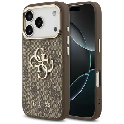 Guess 4G Big 4G Classic Logo Case for iPhone 17 Pro / 18 Pro - Brown and Gold