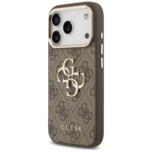 Guess 4G Big 4G Classic Logo Case for iPhone 17 Pro / 18 Pro - Brown and Gold