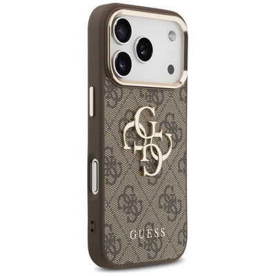Guess 4G Big 4G Classic Logo Case for iPhone 17 Pro / 18 Pro - Brown and Gold